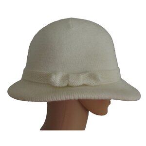 ISOTONER Bucket Hat Womens OS Winter White Cloche on the town Fedora One Size